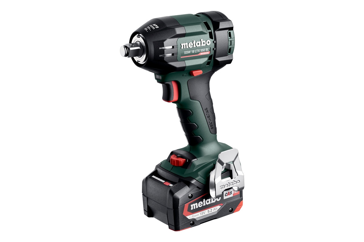 Metabo 602404650 SSW 18 LTX 550 BL atornillador de impacto / llave de impacto a bater&iacute;a incl. 2 x 5,2 Ah y cargador en malet&iacute;n