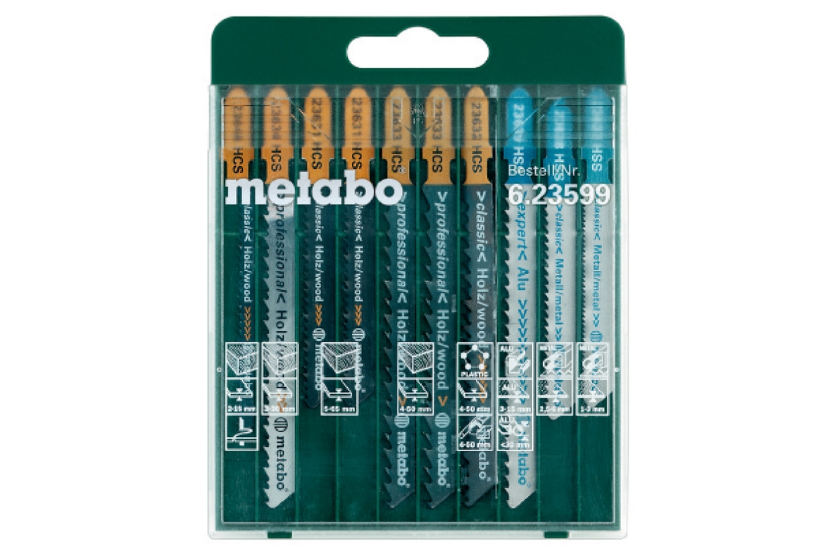 Metabo Accesorios 623599000 Surtido de hojas de sierra de calar SP", 10 piezas
