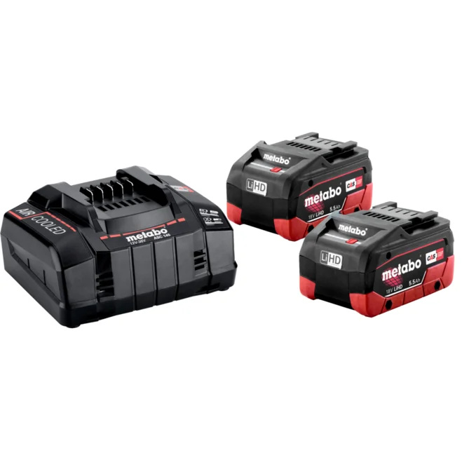 Metabo Accesorios 685122000 Batería 2 x 18V LiHD 5.5Ah + 1 x cargador ASC 145