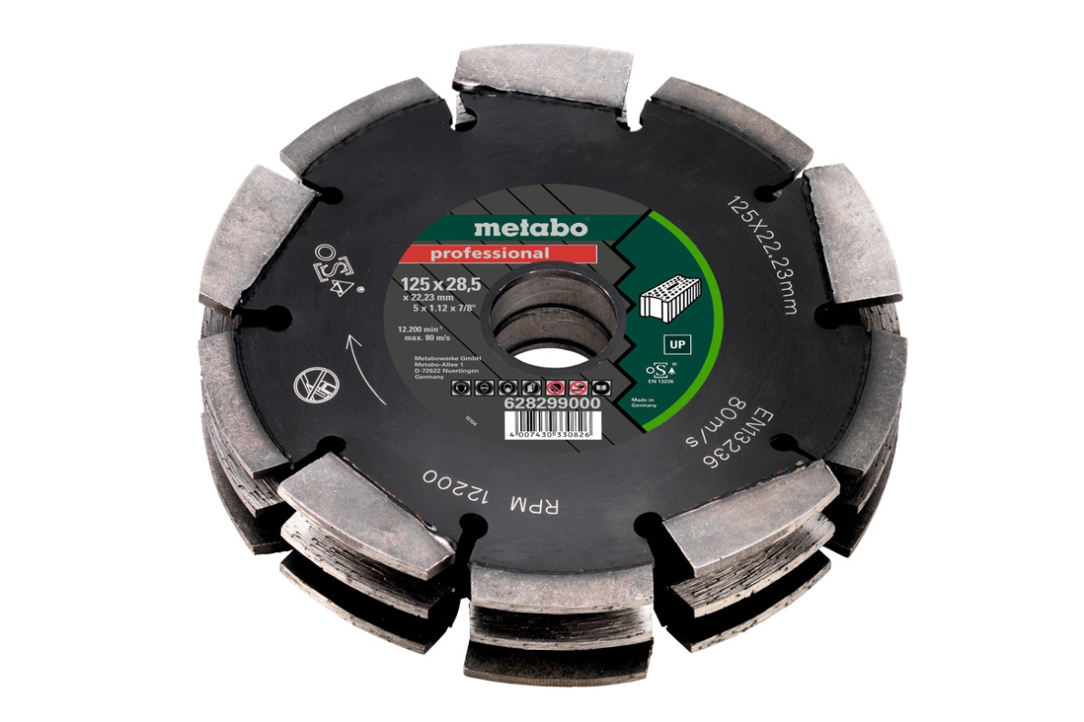 Metabo Accesorios 628299000 DIA-FS3 Profesional UP Hoja de sierra diamantada universal 125x28.5x22.23mm