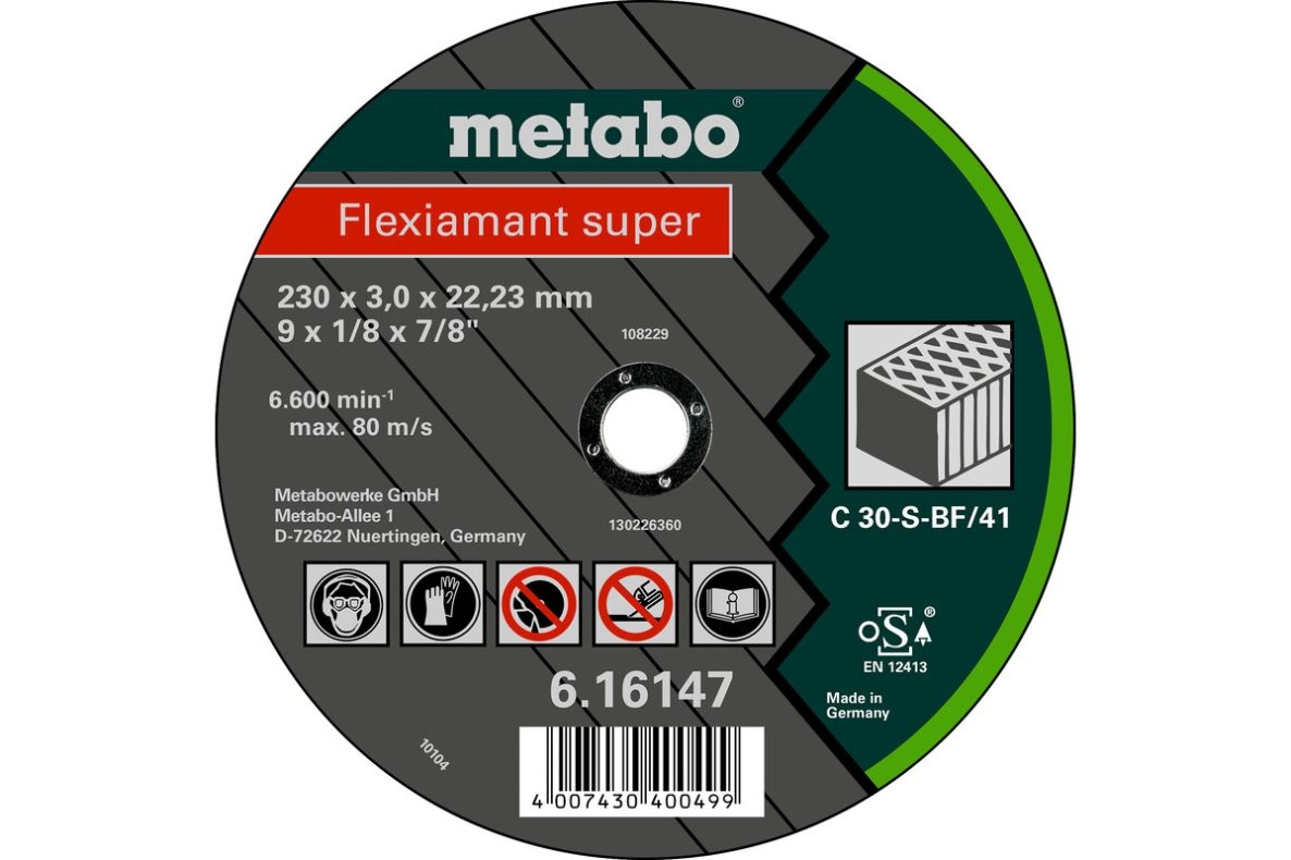 Metabo Accesorios 616733000 Disco de corte Ø 125x2,5x22,2mm piedra Flexiamant super