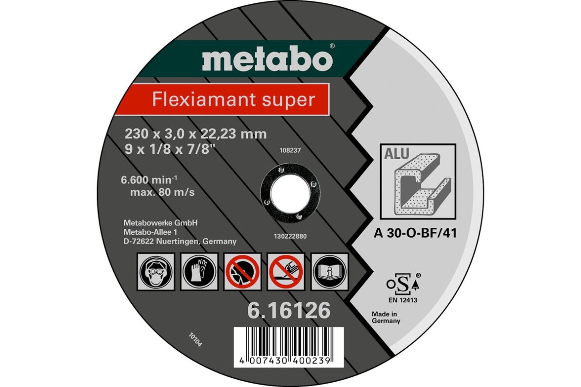 Metabo Accesorios 616752000 Disco de corte Ø 125x2,5x22,2mm no ferroso Flexiamant super