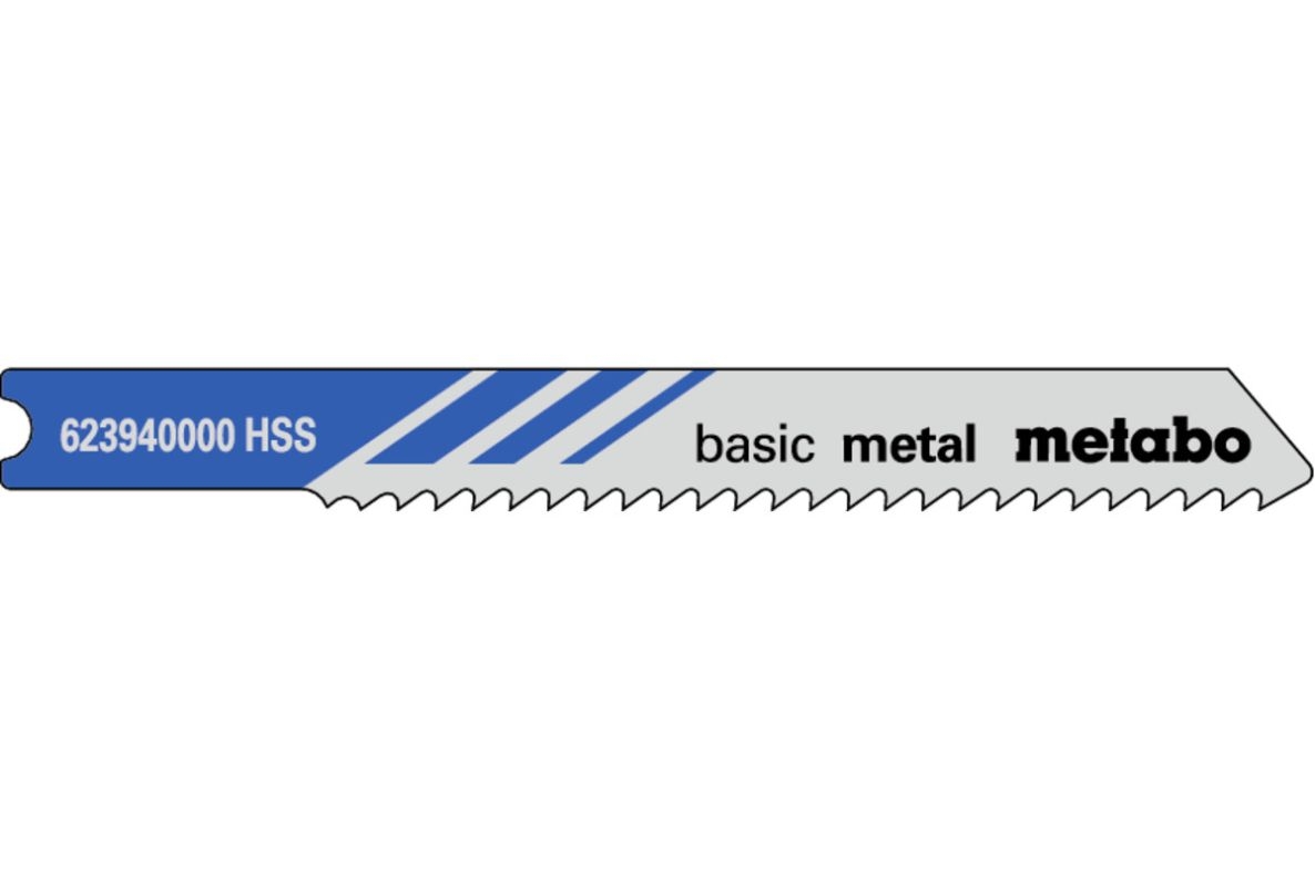 Metabo Accesorios 623940000 Hojas de sierra de calar (5 piezas) 52/2 mm HSS