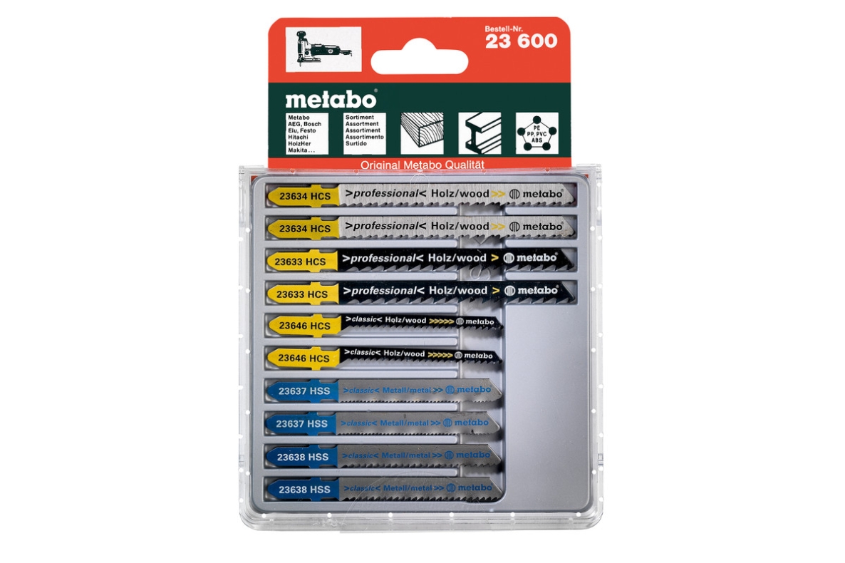 Metabo Accesorios 623600000 Surtido de hojas de sierra de calar 3, H+M+art, 10 piezas