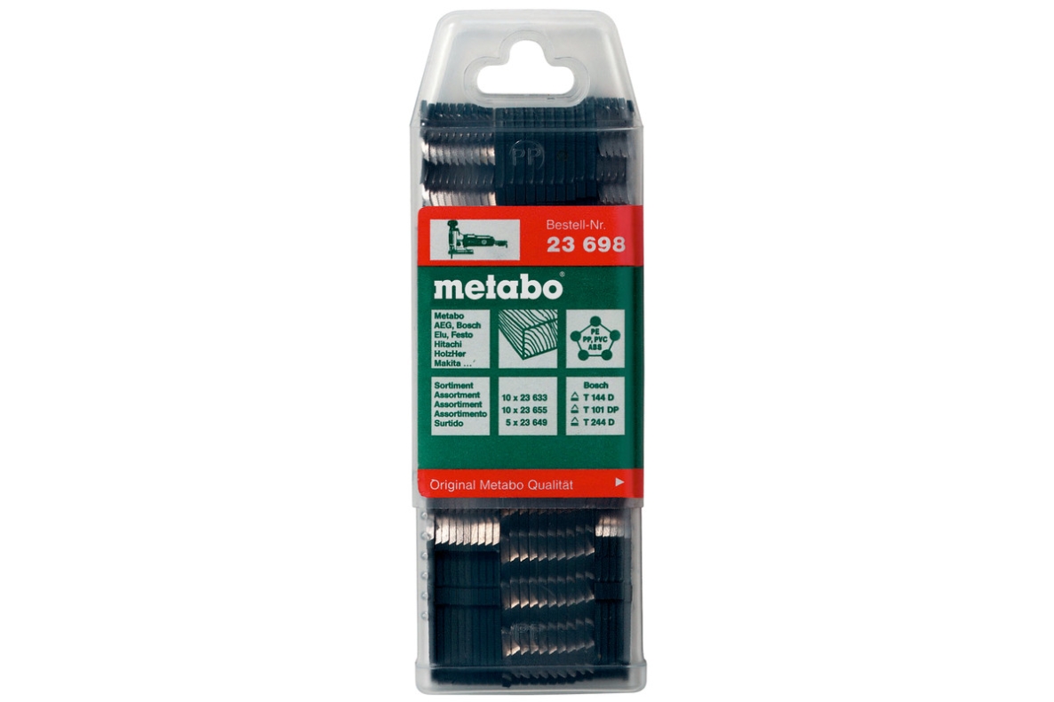 Metabo Accesorios 623698000 Surtido de hojas de sierra de calar 4, madera, 25 piezas