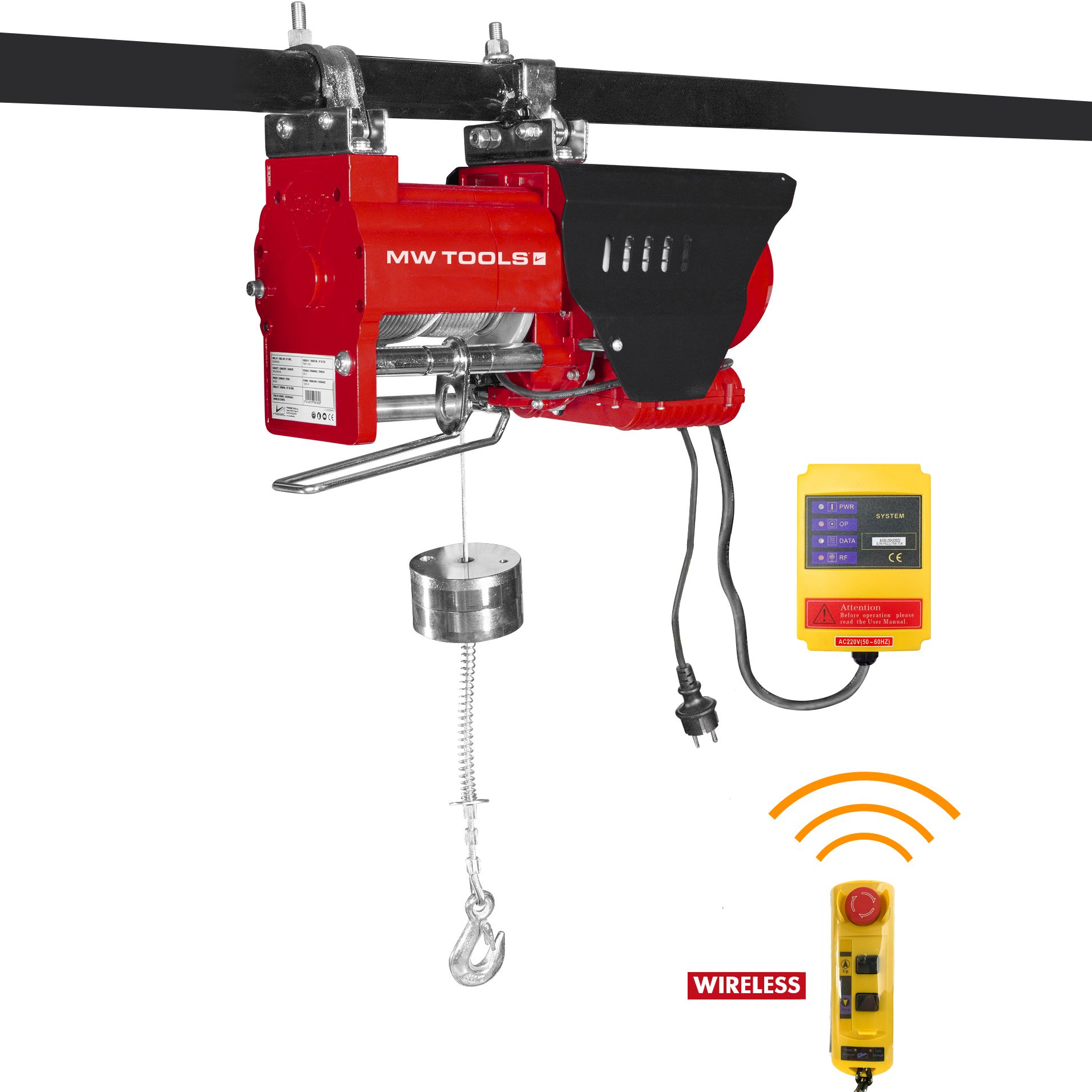 Metal Works 758611042 SL30040-R Polipasto 230V, 600 kg mando a distancia inalámbrico