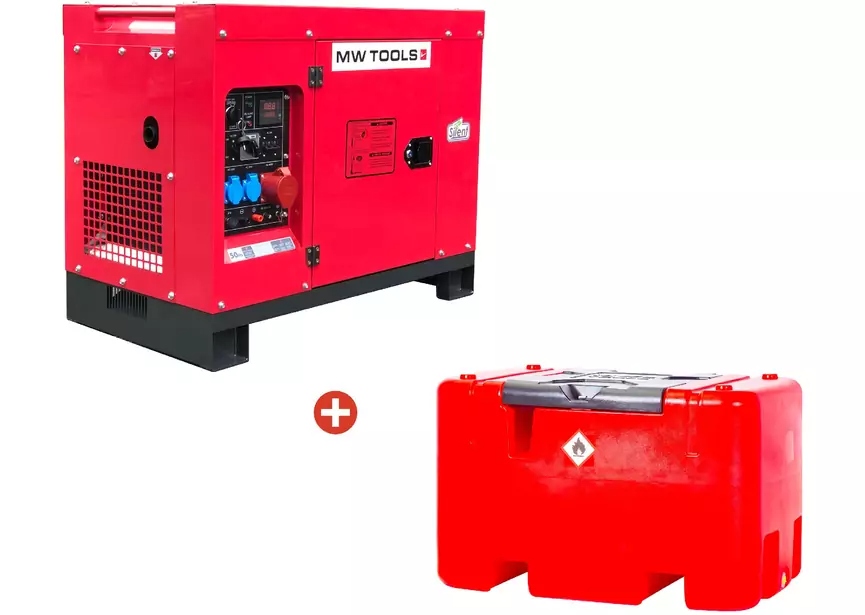 Metal Works DG100EPACK2 DG100E Generador Diesel 10 kW + Dep&oacute;sito Diesel 12V