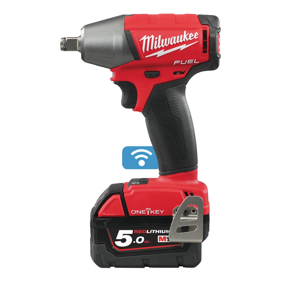 Milwaukee 4933451374 Llave de impacto M18 ONEIWF12-502X One-Key 1/2" Fuel Accu con anillo de fricción 18V 5,0Ah Li-Ion