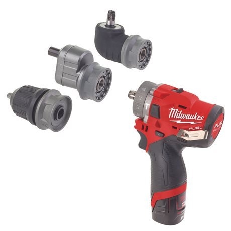 Milwaukee 4933464138 M12 FPDXKIT-202X Taladro compacto sin cable 12V 2.0Ah
