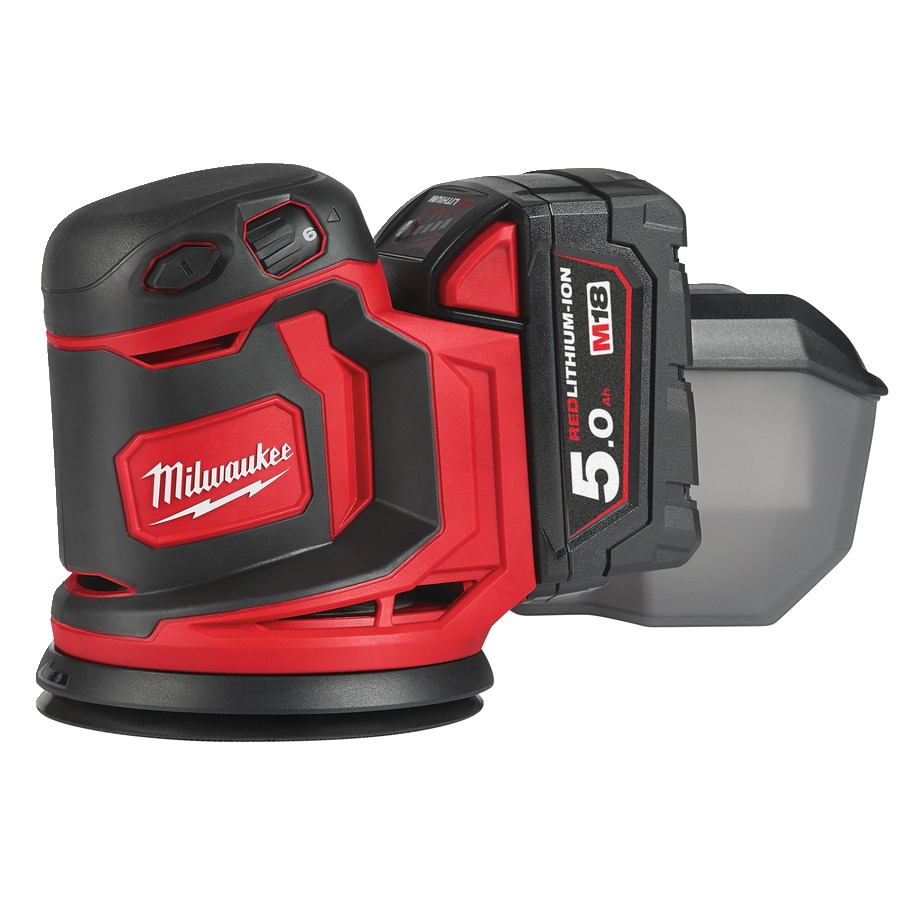 Milwaukee 4933464229 M18 BOS125-502B Lijadora de órbita aleatoria 18V 5.0Ah Li-Ion 125mm