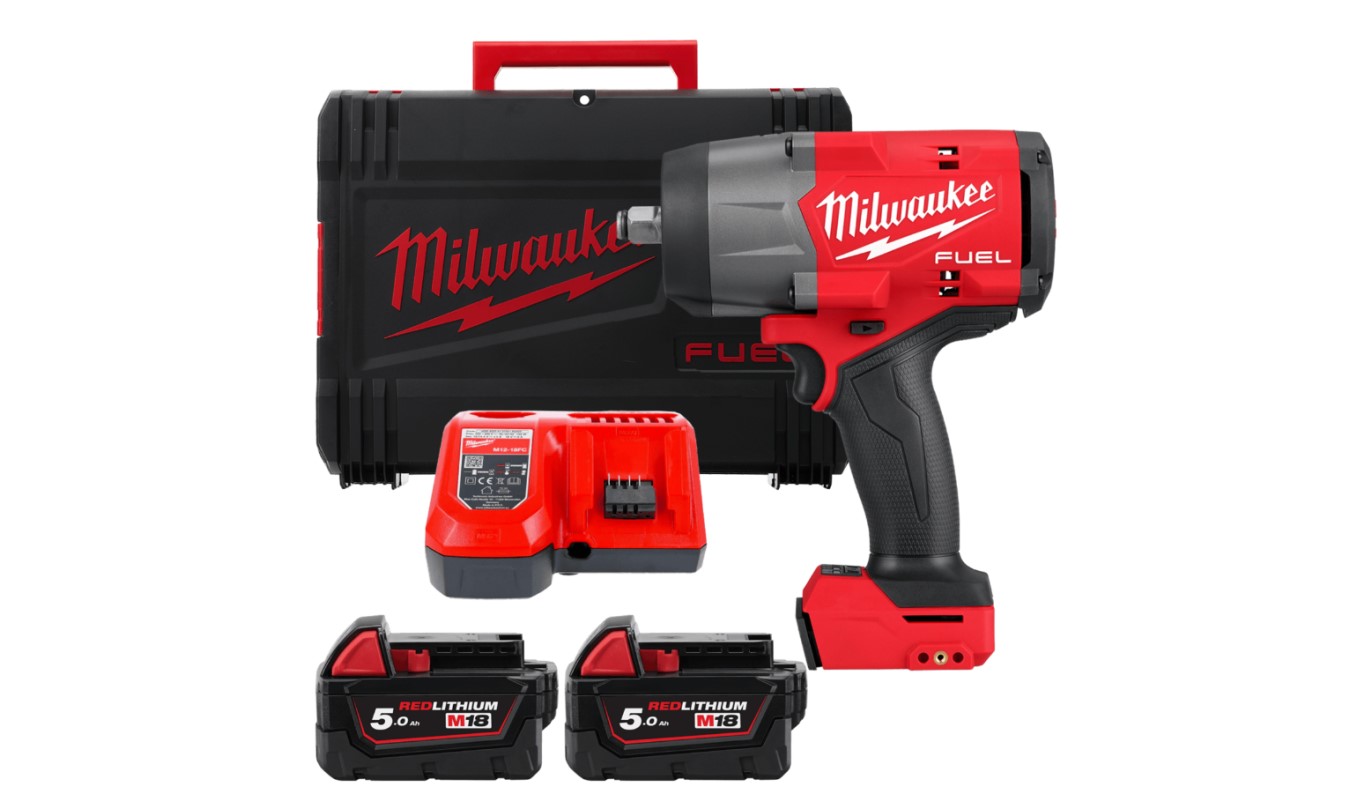 Milwaukee 4933492783 Llave de impacto M18 FHIW2F12-502X 1/2" Fuel Accu con anillo de fricción 18V 2x 5,0Ah en caja HD-Box