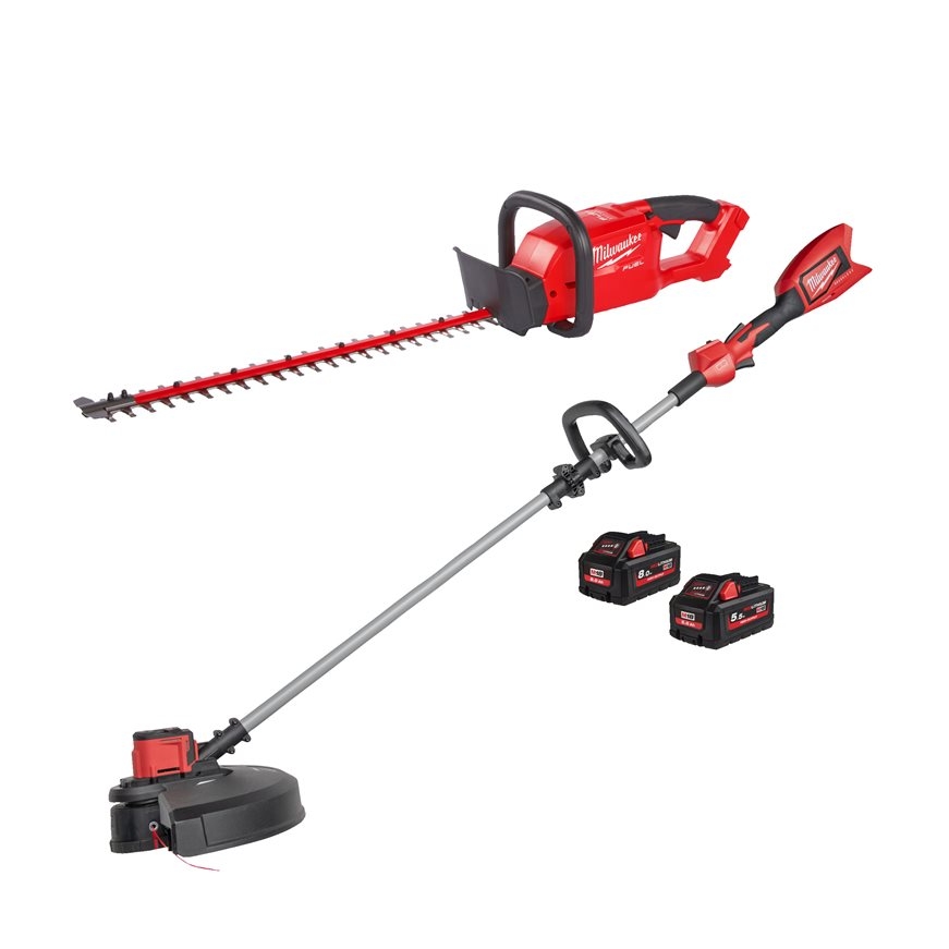 Milwaukee 4933492816 M18 FPP2OP1-852 Comboset 18V 5.5/8.0Ah Li-Ion - Cortasetos M18 CHT + M18 BLLT  Cortabordes