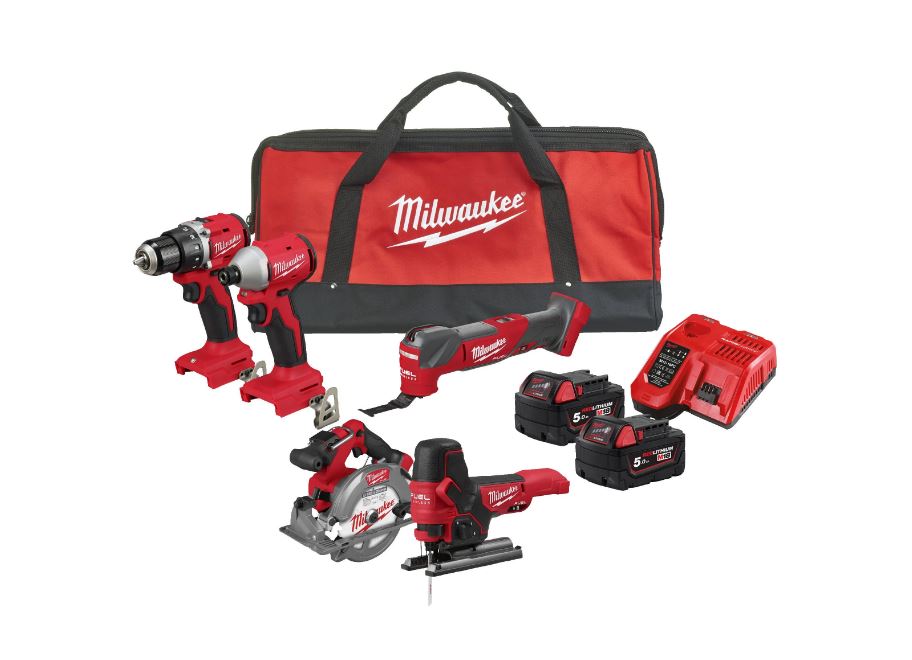 Milwaukee 4933492838 M18 BLCPP5A-502B M18 FUEL™ power pack - 5 máquinas 18V 5.0Ah Li-Ion en bolsa