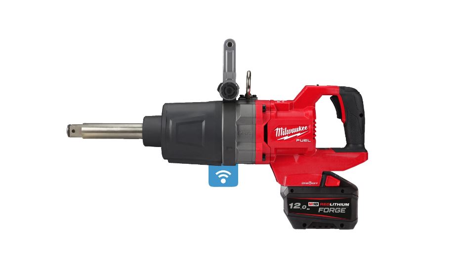 Milwaukee 4933499251 M18 ONEFHIWF1D-121C Llave de una sola llave de impacto de 1 Llave de impacto con batería de combustible Mango en D + eje extendido 18V 12Ah Li-Ion