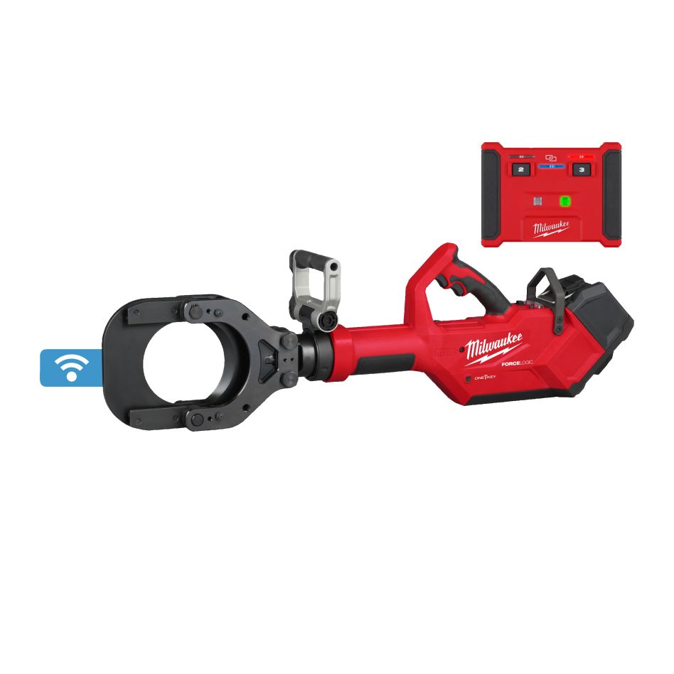 Milwaukee 4933499331 M18 FORCE LOGIC HSFC125R-802C Cortacables hidráulico Accu 125 mm 2x 8.0Ah y cargador en maletín