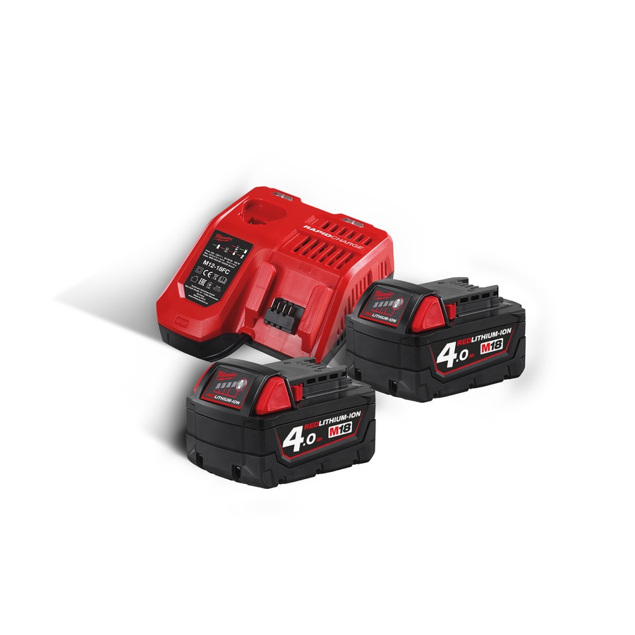 Milwaukee Accesorios 4933459215 Pack M18 NRG-402 - 2 x batería 18V 4.0Ah + cargador