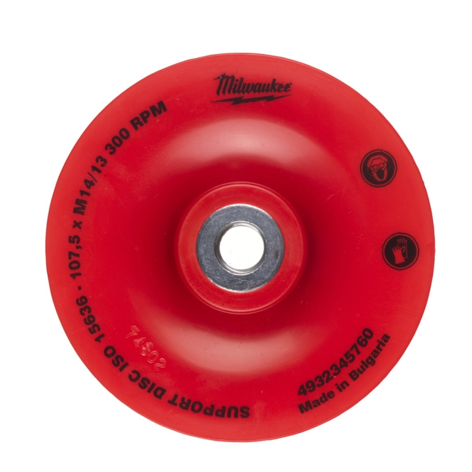 Milwaukee Accesorios 4932345760 Plato de apoyo flexible de 110 mm, agujero de 14,2 mm