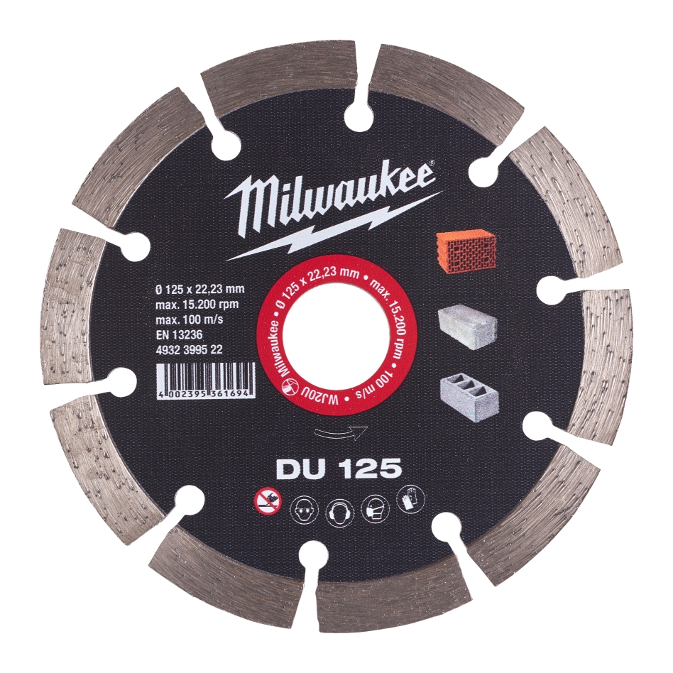 Milwaukee Accesorios 4932399522 Disco de corte diamantado DU 125