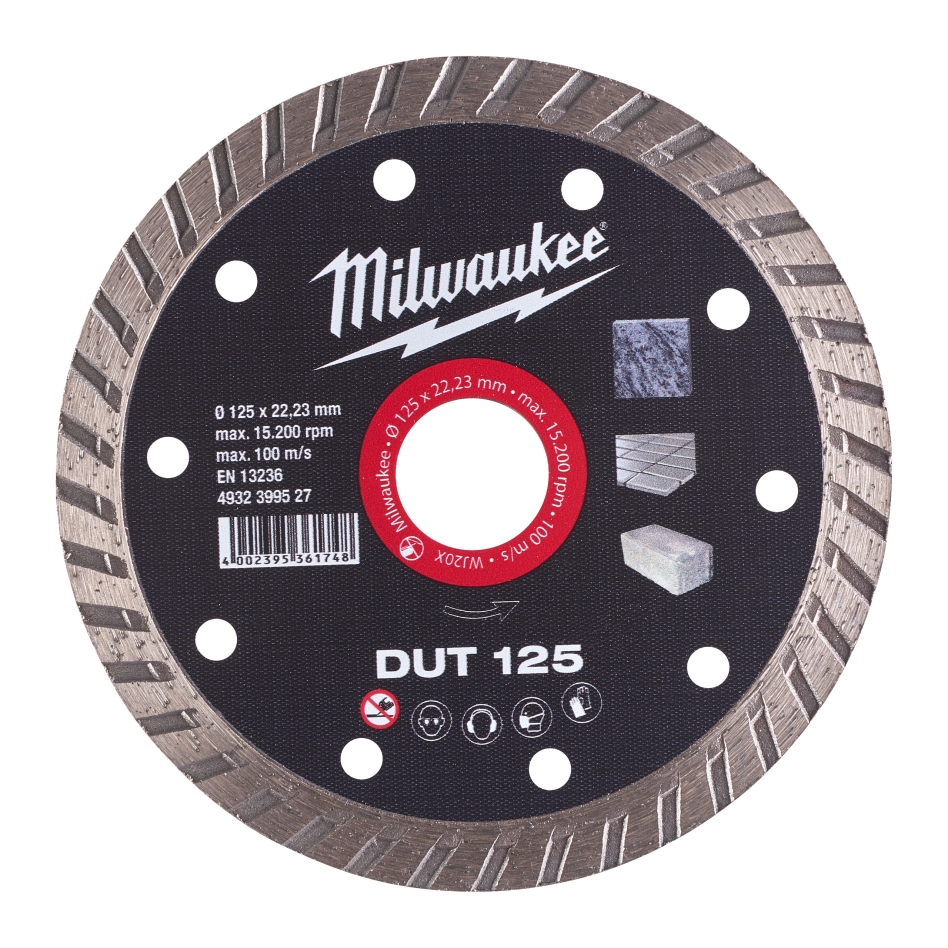 Milwaukee Accesorios 4932399527 Disco de corte diamantado DUT 125