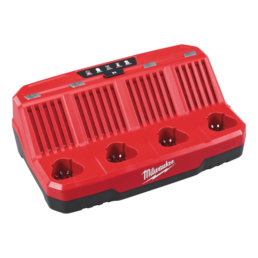 Milwaukee Accesorios 4932430554 M12 C4 Cargador de 4 bahías 12V