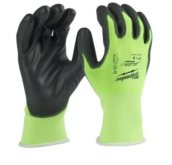 Milwaukee Accesorios 4932479919 Guantes de trabajo Hi-vis corte clase 1/A - XL/10 - 1 par