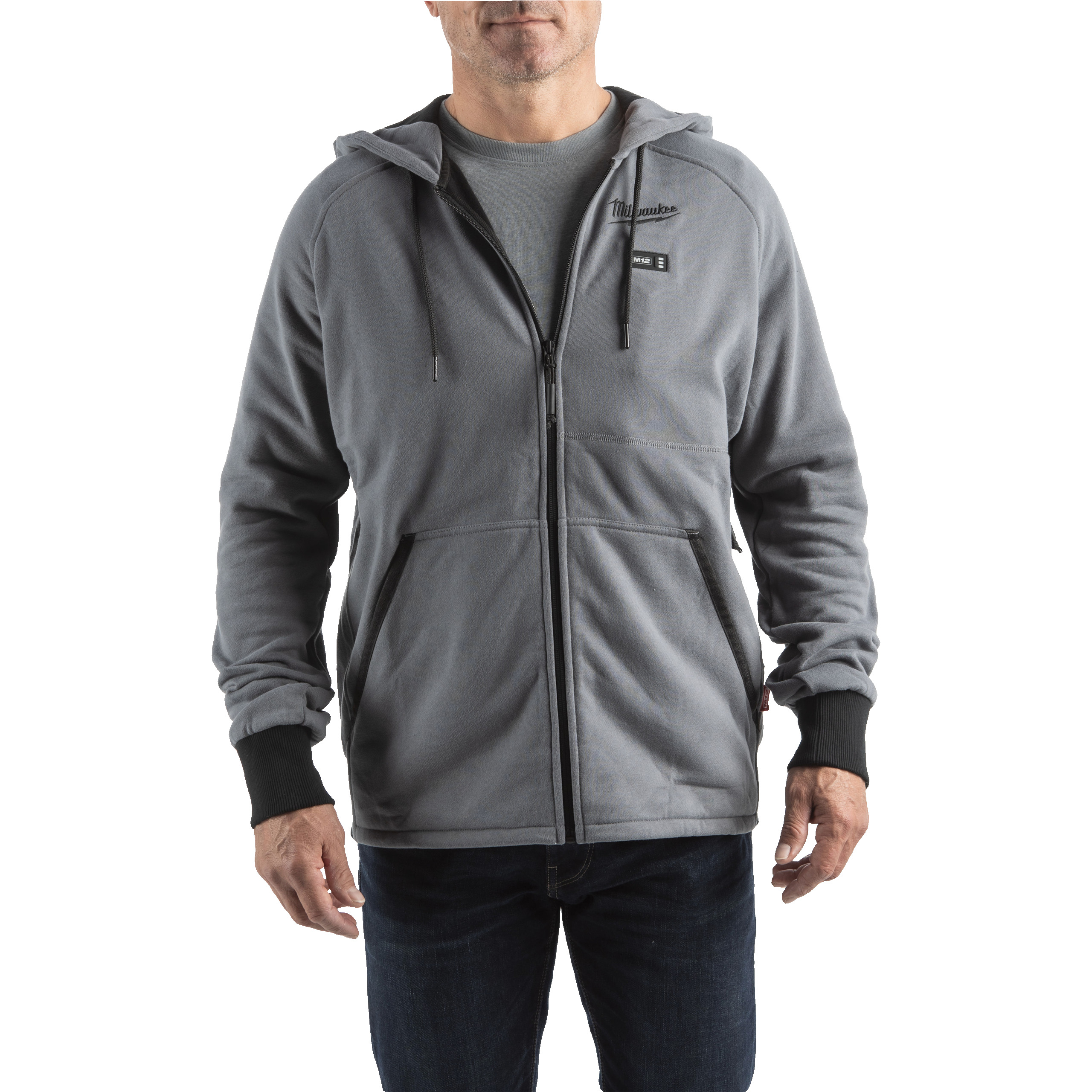 Milwaukee Accesorios 4932480068 M12 HHGREY4 Sudadera con capucha calefactada - Gris - Talla L Excl. batería y cargador