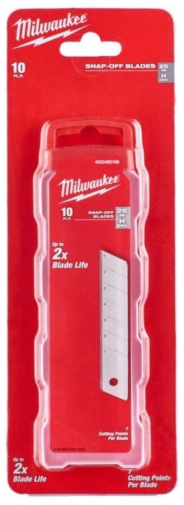 Milwaukee Accesorios 4932480108 Cuchilla deslizante 25 mm (10 piezas)