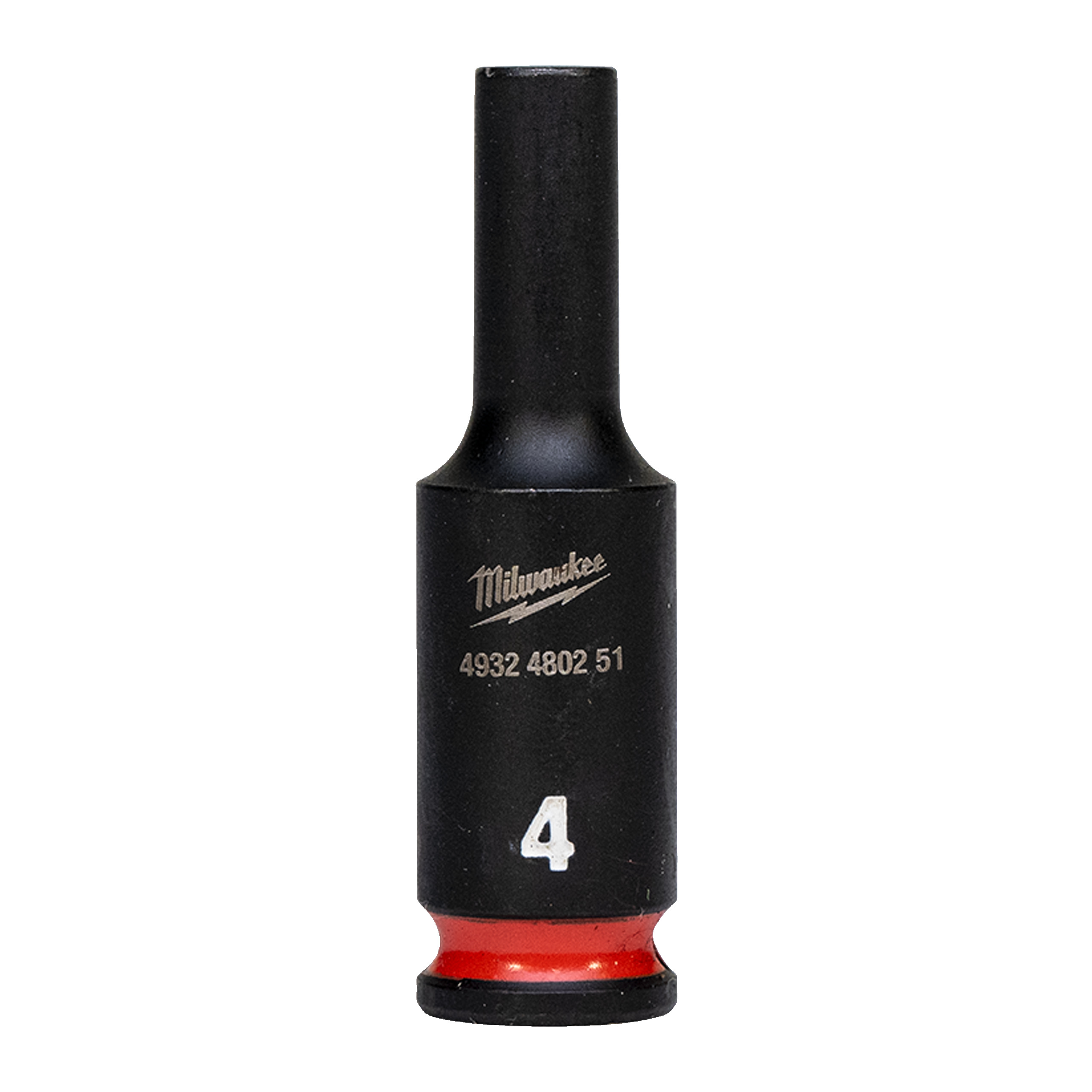 Milwaukee Accesorios 4932480251 Impacto Shockwave Duty 1/4" Capuchón de impacto largo 4 mm