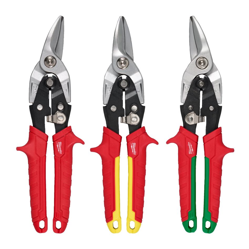 Milwaukee Accesorios 4932499020 Juego de tijeras de hojalatero (3 piezas)