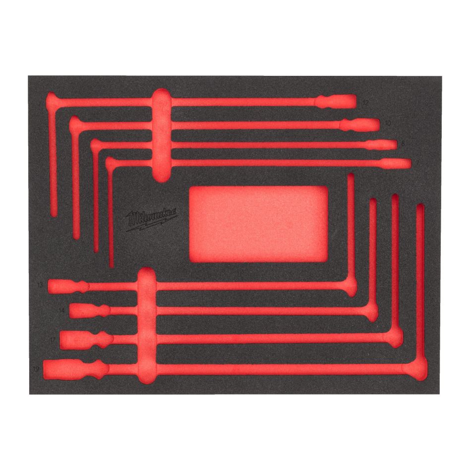 Milwaukee Accesorios 4932499296 Espuma de recambio para juego de llaves de vaso en T con cardán 10 piezas