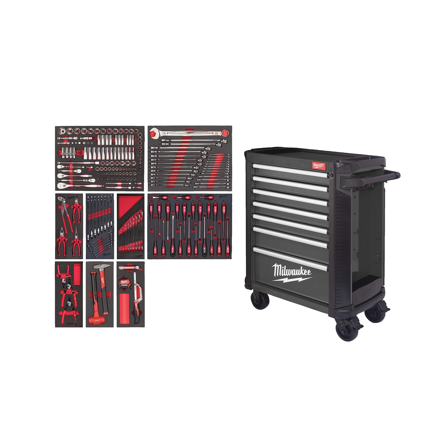 Milwaukee Accesorios 4932500744 TOOLGUARD™ Carro de herramientas lleno (206 piezas)