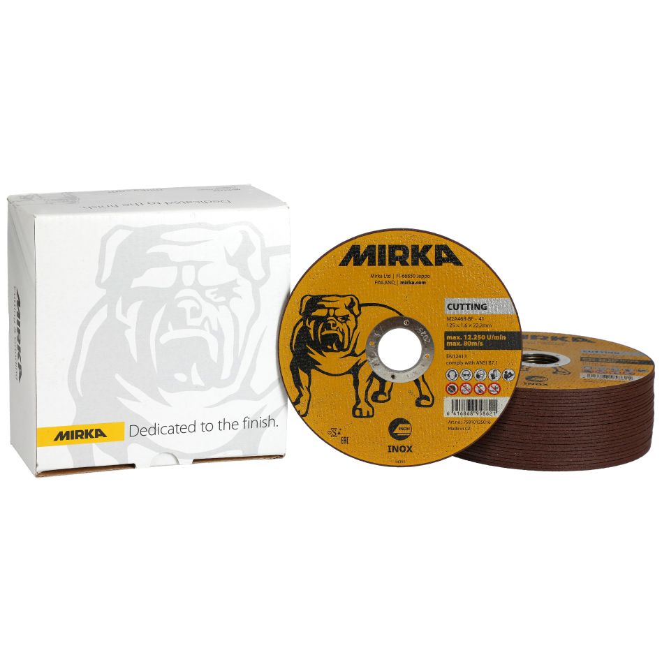 Mirka Accesorios 75810125016 Disco de corte 125x1,6x22,2mm M2A46R-BF Inox