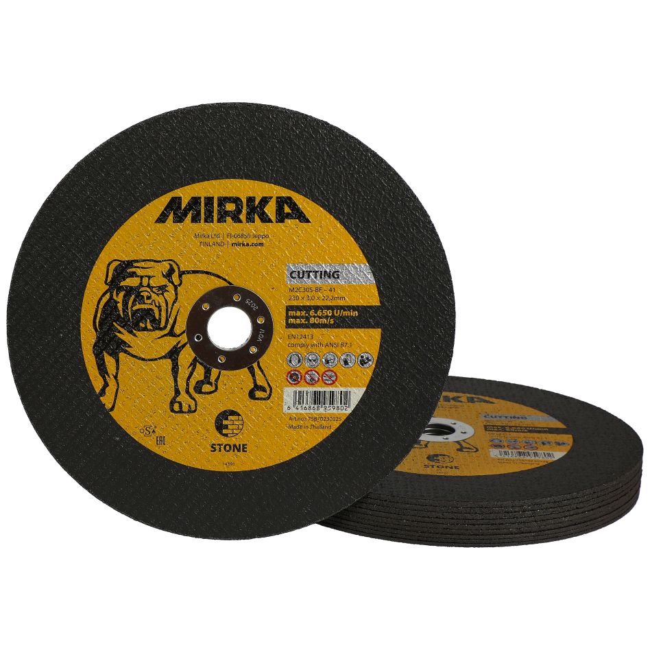 Mirka Accesorios 75810230325 Disco de corte 230x3,0x22,2mm M2C30S-BF piedra