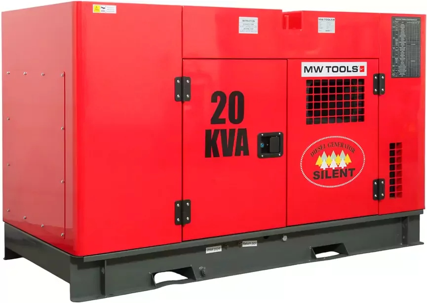 MW-Tools 724562234  DG200E Generador diesel 22 kVA 3x400V - 1x230V refrigerado por agua