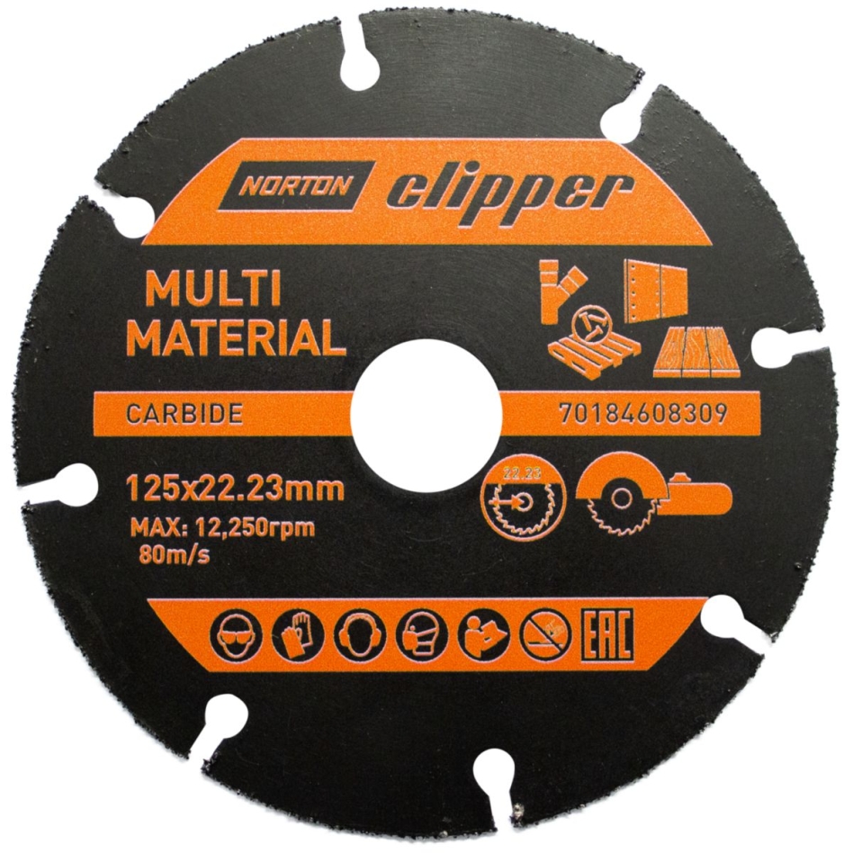 Norton Clipper 70184608309 Hoja de sierra de metal duro para amoladoras angulares 125 mm