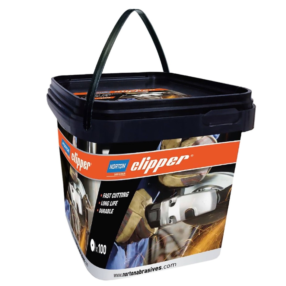 Norton Clipper 66252839585 Discos de corte Metal/Inox 125 x 1,0 x 22,23mm 100 piezas