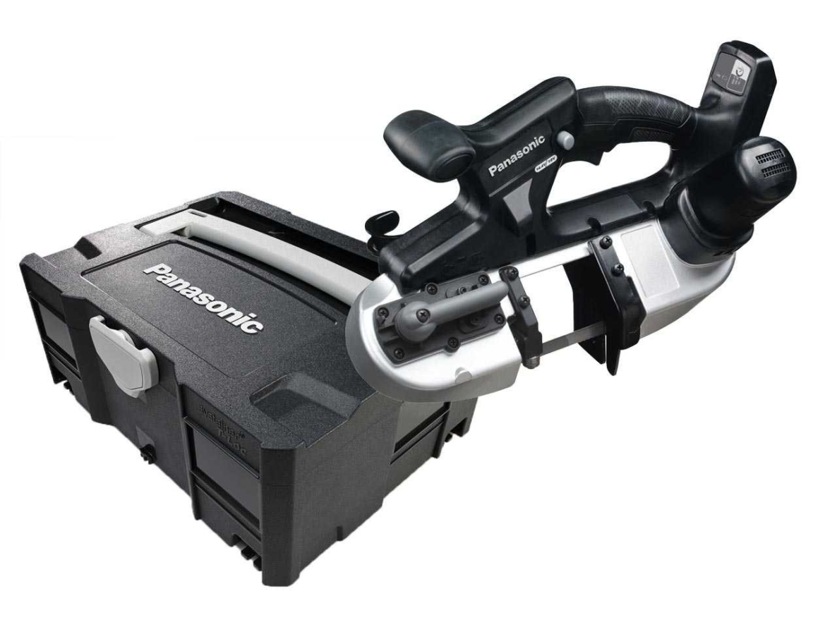 Panasonic EY45A5XT Sierra de cinta 18V sin baterías ni cargador en un contenedor de sistema