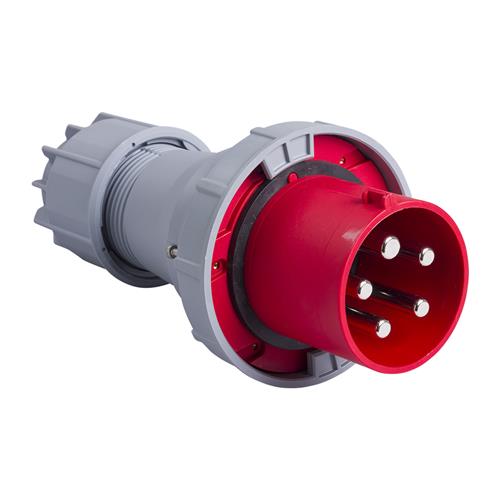 PCE 41.080 Clavija de contacto CEE 125A - 400V - 5P - IP67 - 6h - rojo