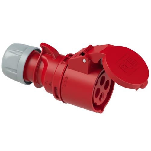 PCE 42.010 Clavija de acoplamiento CEE 16A - 400V - 4P - IP44 - 6h - rojo