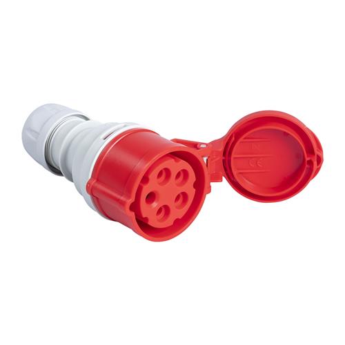 PCE 42.030 Clavija de acoplamiento CEE 16A - 400V - 5P - IP44 - 6h - rojo