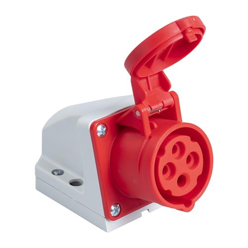 PCE 43.010 WCD de superficie CEE 16A - 400V - 4P - IP44 - 6h - rojo