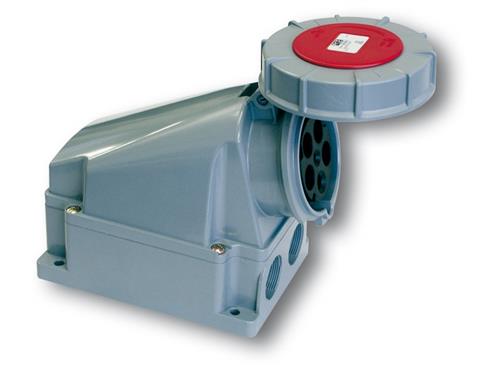 PCE 43.060 WCD montaje en superficie CEE 63A - 400V - 5P - IP67 - 6h - rojo