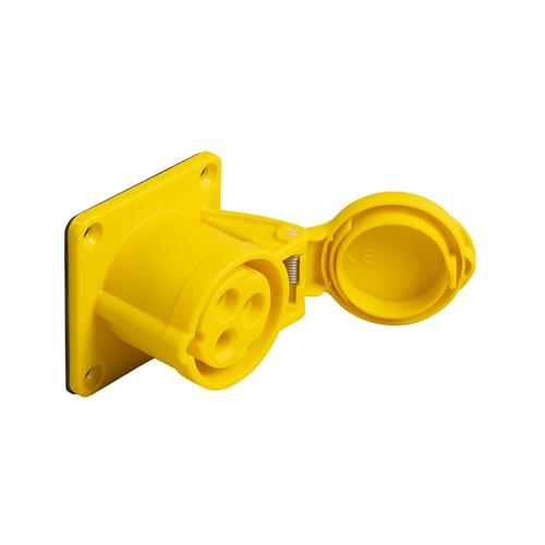 PCE 44.130 WCD empotrable CEE 16A - 110V - 3P - IP44 - 4h - amarillo