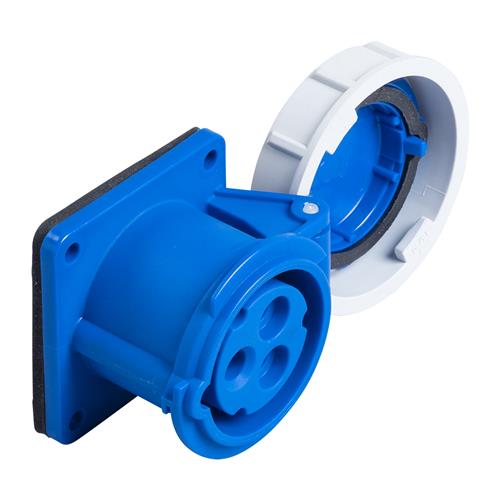 PCE 44.002 WCD empotrable CEE 16A - 230V - 3P - IP67 - 6h - azul
