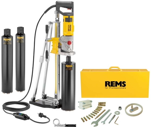 Rems 180028 R220 Picus S3 Set 62-82-132 Broca diamantada Titan + soporte + 3 brocas de regalo