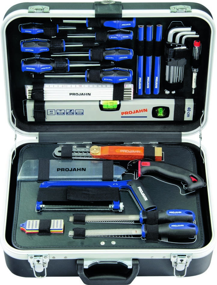 Projahn 8684 Caja de herramientas de carpintero de 92 piezas