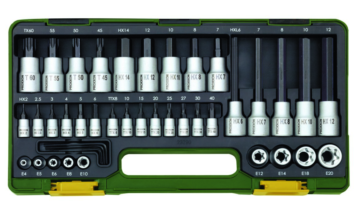 Proxxon 23290 Juego de puntas Torx y Hex 42 piezas