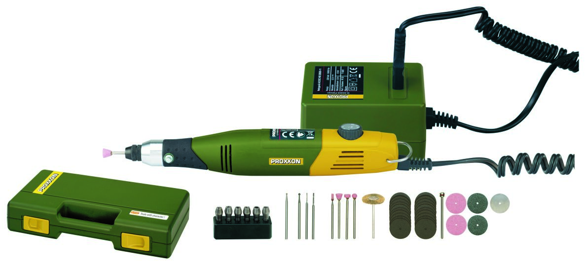 Proxxon 28515 Taladradora y fresadora Micromot 50/E incl. transformador + 32 accesorios