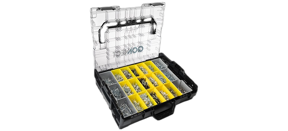Q-Tool 15ASS-Q-BOXX-MULTI-Q Q-BOXX Caja multi surtido con remaches Q-Multigrip y remaches Q-Multigrip-Color