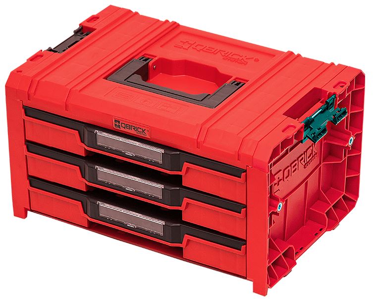 QBrick SKRQPROD3E2CCZEPG001 Pro Toolbox 3 cajones 2.0 Expert Rojo Ultra HD